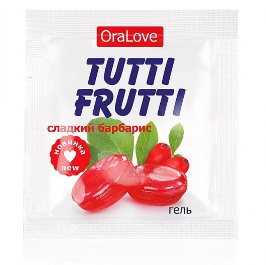 Гель-смазка Tutti-frutti со вкусом барбариса - 4 гр. - Биоритм - купить с доставкой в Батайске