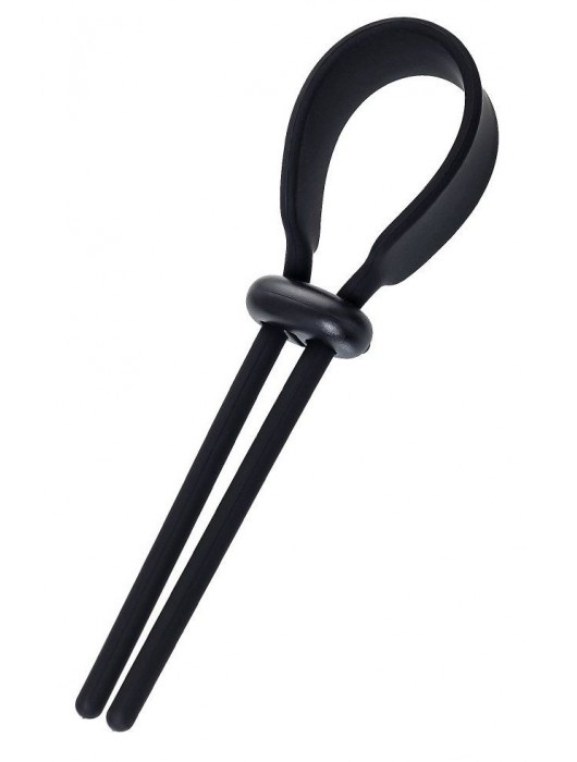 Черное эрекционное лассо на пенис Keb - A-toys - в Батайске купить с доставкой