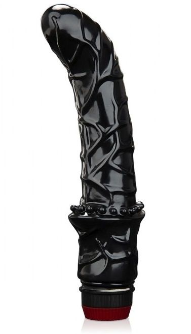 Черный вибромассажер простаты 6  Premium Prostate Massager - BlueLine - в Батайске купить с доставкой