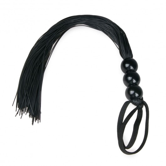 Черная силиконовая плеть Silicone Whip - 32 см. - Easy toys - купить с доставкой в Батайске