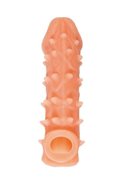 Телесная закрытая насадка с пупырышками Cock Sleeve Size M - 15,6 см. - KOKOS - в Батайске купить с доставкой