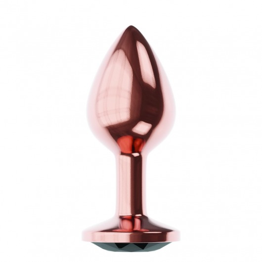 Пробка цвета розового золота с черным кристаллом Diamond Jet Shine L - 8,3 см. - Lola Games - купить с доставкой в Батайске