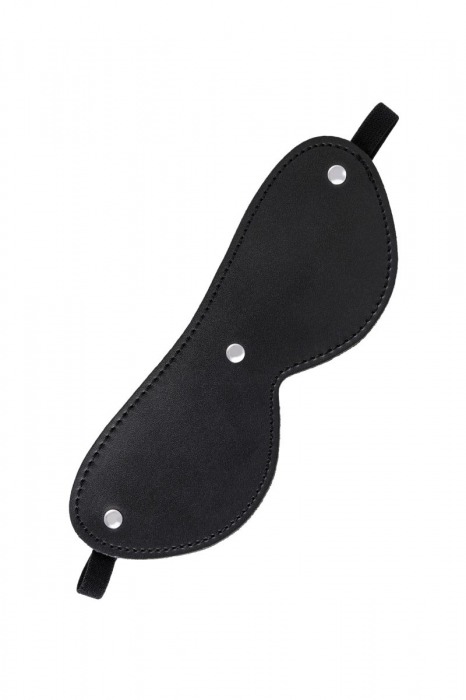 Черная кожаная маска Anonymo с мягким подкладом - ToyFa - купить с доставкой в Батайске