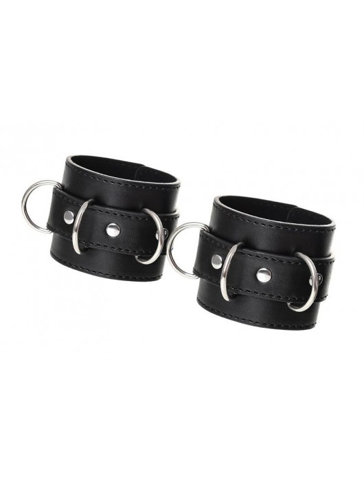 Черные наручники Anonymo на сцепке - ToyFa - купить с доставкой в Батайске