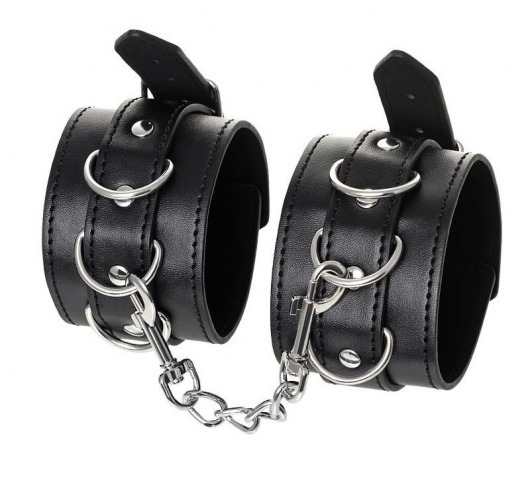 Черные оковы Anonymo из искусственной кожи - ToyFa - купить с доставкой в Батайске