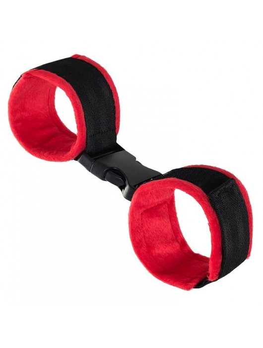 Красно-черные велюровые оковы Anonymo - ToyFa - купить с доставкой в Батайске