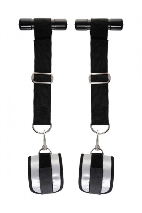 Черно-серебристые фиксаторы для рук на дверь Anonymo - ToyFa - купить с доставкой в Батайске