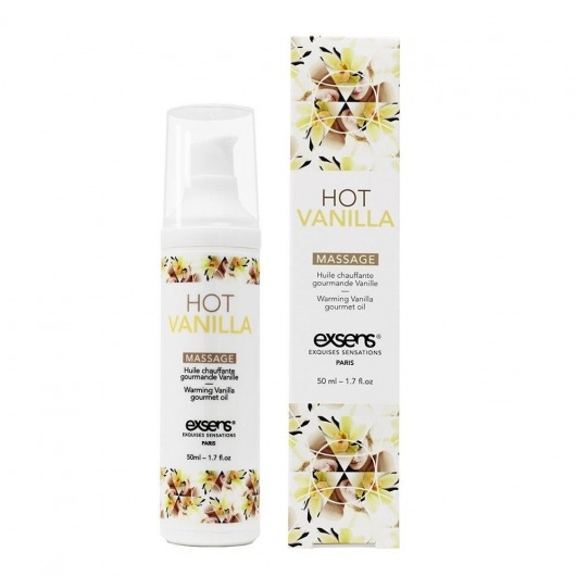 Разогревающее массажное масло с ароматом ванили Gourmet Hot Vanilla - 50 мл. - Exsens - купить с доставкой в Батайске