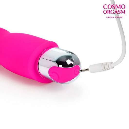 Розовый вибромассажёр в форме зайчика - 12,5 см. - Cosmo