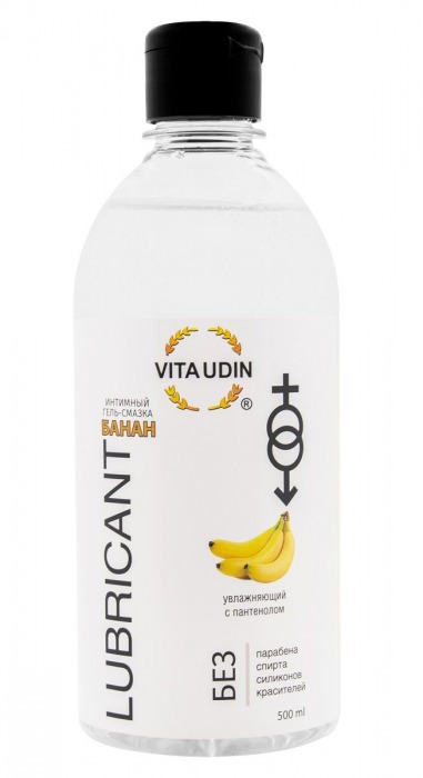 Интимный гель-смазка на водной основе VITA UDIN с ароматом банана - 500 мл. - VITA UDIN - купить с доставкой в Батайске