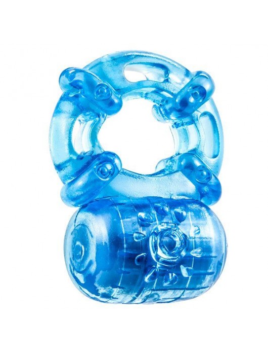 Голубое эрекционное виброкольцо Reusable 5 Function Cock Ring - Blush Novelties - в Батайске купить с доставкой