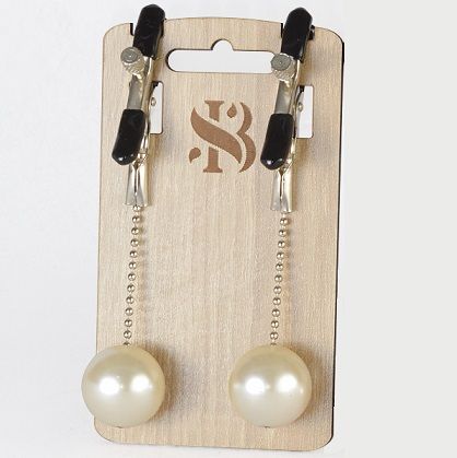 Зажимы на соски с бусинами под жемчуг Pearl - Sitabella - купить с доставкой в Батайске