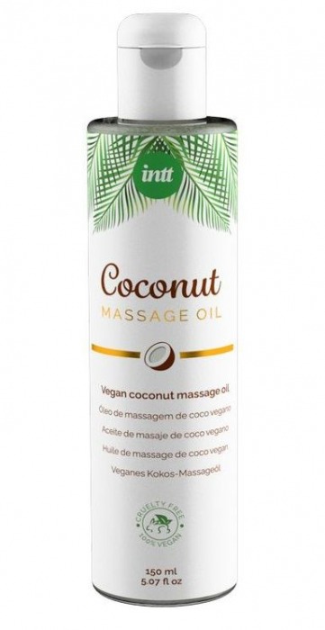 Массажное масло Vegan Coconut - 150 мл. - INTT - купить с доставкой в Батайске