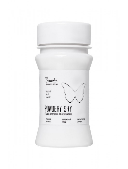 Пудра для ухода за игрушками Powdery Sky с ароматом мяты - 40 гр. - Eromantica - купить с доставкой в Батайске