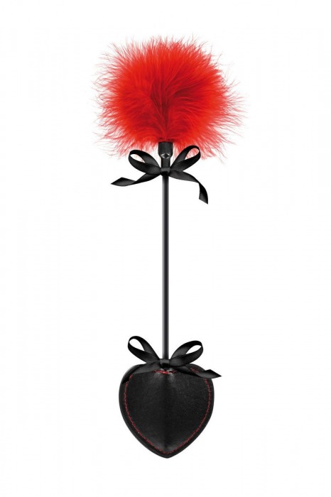 Стек с пуховкой Sweet Caress Feather Whip - 44 см. - Sweet Caress - купить с доставкой в Батайске