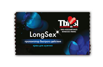 Пролонгирующий крем LongSex в одноразовой упаковке - 1,5 гр. - Биоритм - купить с доставкой в Батайске