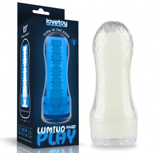 Светящийся в темноте мастурбатор Lumino Play Masturbator Ribbed - Lovetoy - в Батайске купить с доставкой
