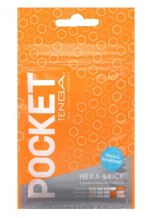 Карманный мастурбатор HEXA-BRICK - Tenga - в Батайске купить с доставкой