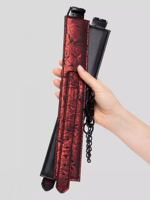 Красно-черные оковы Reversible Faux Leather Ankle Cuffs - Fifty Shades of Grey - купить с доставкой в Батайске