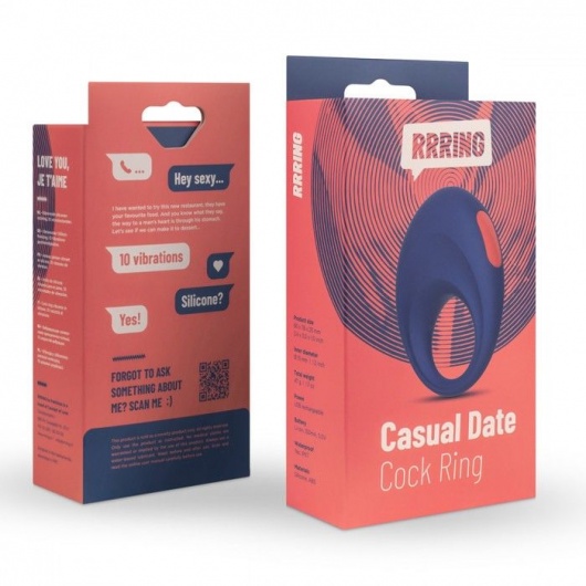 Синее эрекционное кольцо RRRING Casual Date Cock Ring - FeelzToys - в Батайске купить с доставкой
