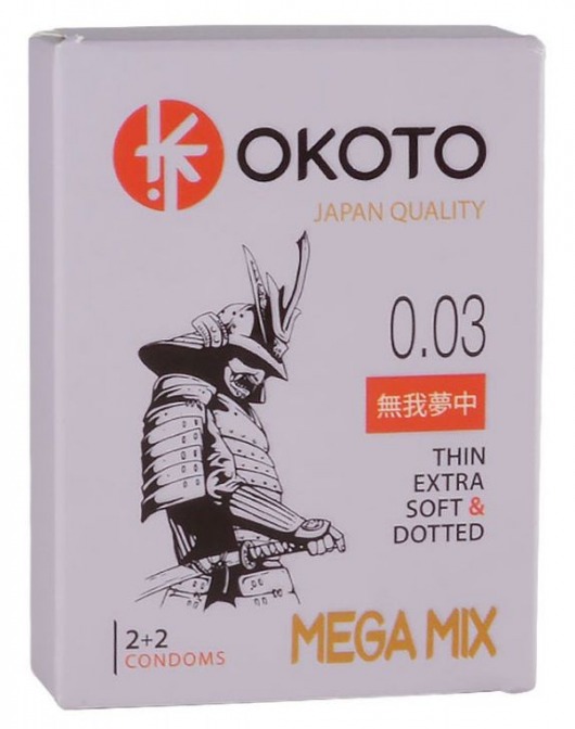 Набор из 4 презервативов OKOTO MegaMIX - Sitabella - купить с доставкой в Батайске