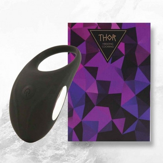 Черное эрекционное виброкольцо Thor Cockring - FeelzToys - в Батайске купить с доставкой