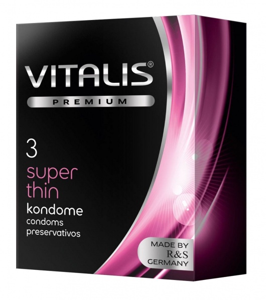 Ультратонкие презервативы VITALIS PREMIUM super thin - 3 шт. - Vitalis - купить с доставкой в Батайске