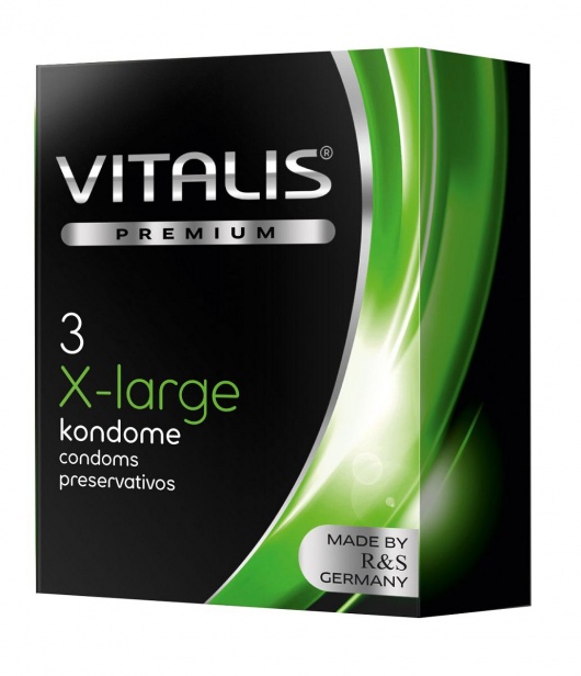 Презервативы увеличенного размера VITALIS PREMIUM x-large - 3 шт. - Vitalis - купить с доставкой в Батайске