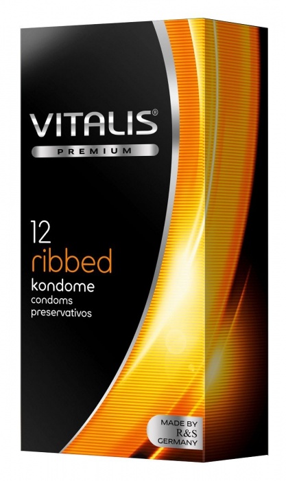 Ребристые презервативы VITALIS PREMIUM ribbed - 12 шт. - Vitalis - купить с доставкой в Батайске