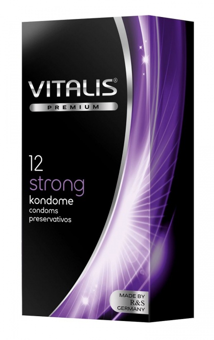 Презервативы с утолщённой стенкой VITALIS PREMIUM strong - 12 шт. - Vitalis - купить с доставкой в Батайске
