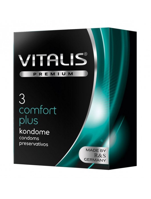 Контурные презервативы VITALIS PREMIUM comfort plus - 3 шт. - Vitalis - купить с доставкой в Батайске