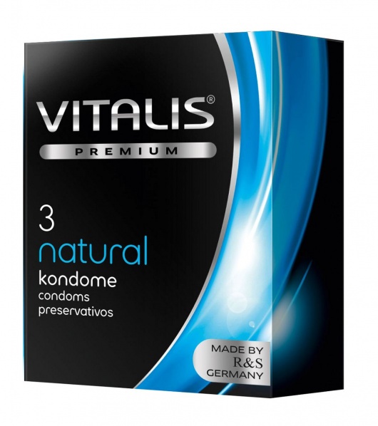 Классические презервативы VITALIS PREMIUM natural - 3 шт. - Vitalis - купить с доставкой в Батайске