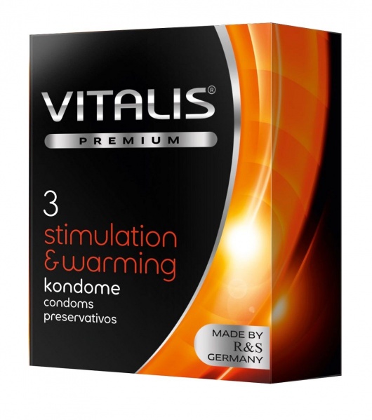 Презервативы VITALIS PREMIUM stimulation   warming с согревающим эффектом - 3 шт. - Vitalis - купить с доставкой в Батайске