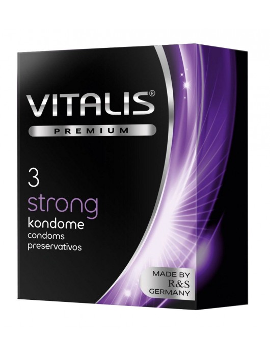 Презервативы с утолщенной стенкой VITALIS PREMIUM strong - 3 шт. - Vitalis - купить с доставкой в Батайске