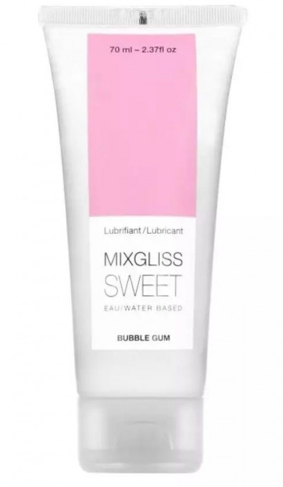 Смазка на водной основе Mixgliss Sweet с ароматом бабл-гам - 70 мл. - Mixgliss - купить с доставкой в Батайске