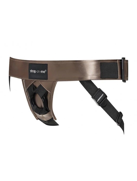 Бронзовый пояс для насадок Curious Harness - Strap-on-me - купить с доставкой в Батайске