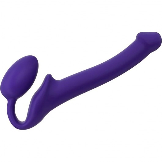 Фиолетовый безремневой страпон Silicone Bendable Strap-On - size S - Strap-on-me - купить с доставкой в Батайске