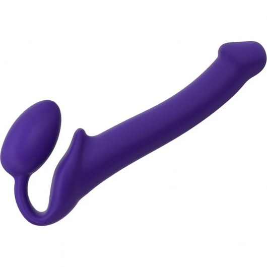 Фиолетовый безремневой страпон Silicone Bendable Strap-On - size M - Strap-on-me - купить с доставкой в Батайске