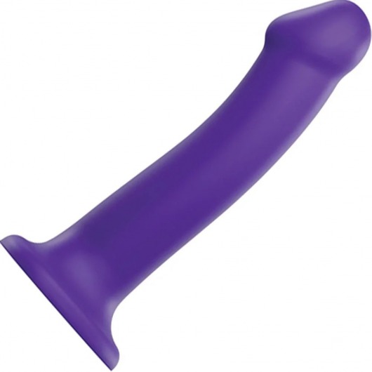Фиолетовый фаллоимитатор-насадка Strap-On-Me Dildo Dual Density size L - 19 см. - Strap-on-me - купить с доставкой в Батайске