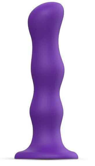 Фиолетовая насадка Strap-On-Me Dildo Geisha Balls size M - Strap-on-me - купить с доставкой в Батайске