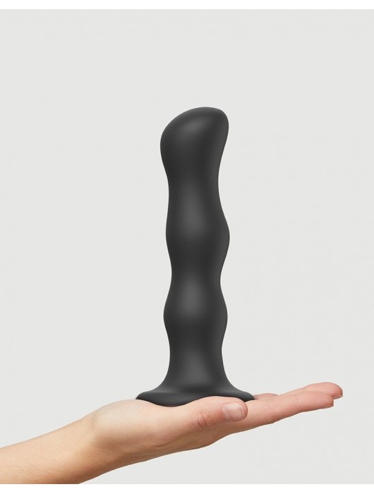 Черная насадка Strap-On-Me Dildo Geisha Balls size XL - Strap-on-me - купить с доставкой в Батайске