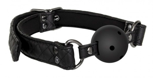 Черный кляп-шарик BALL GAG DIAMOND - Dream Toys - купить с доставкой в Батайске