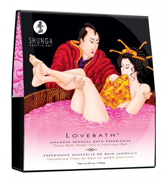 Соль для ванны Lovebath Dragon Fruit, превращающая воду в гель - 650 гр. - Shunga - купить с доставкой в Батайске