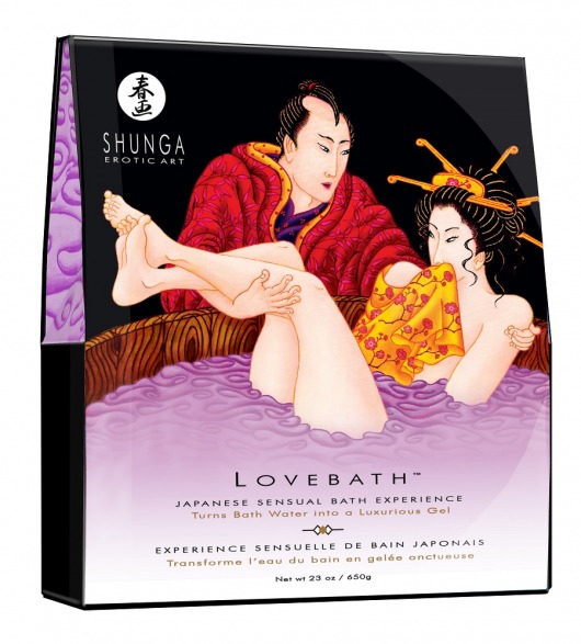 Соль для ванны Lovebath Sensual lotus, превращающая воду в гель - 650 гр. - Shunga - купить с доставкой в Батайске
