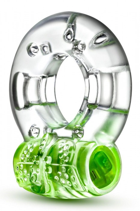 Зеленое эрекционное виброкольцо Arouser Vibrating C-Ring - Blush Novelties - в Батайске купить с доставкой