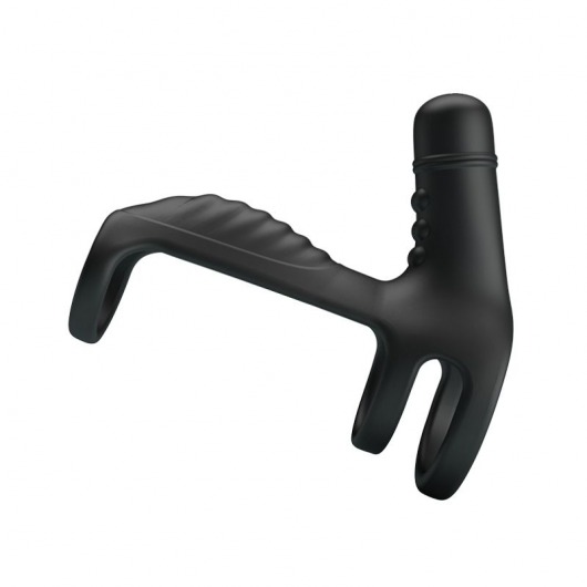 Черная вибронасадка на пенис Vibrating Penis Sling - Baile - в Батайске купить с доставкой