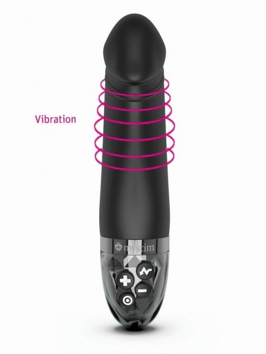 Черный вибратор с электростимуляцией Real Deal Neal - 16,5 см. - MyStim - купить с доставкой в Батайске