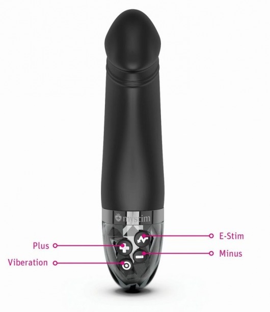 Черный вибратор с электростимуляцией Real Deal Neal - 16,5 см. - MyStim - купить с доставкой в Батайске