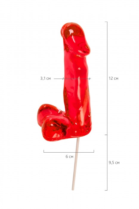 Красный леденец в форме члена со вкусом виски - 173 гр. - Sosuчki - купить с доставкой в Батайске