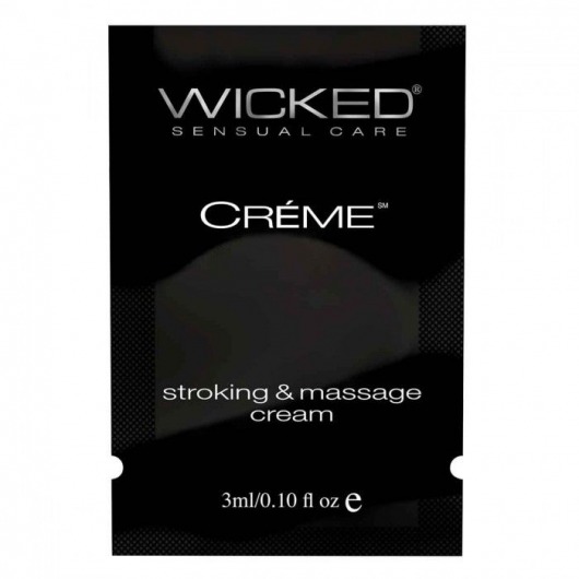 Крем для массажа и мастурбации Wicked Stroking and Massage Creme - 3 мл. - Wicked - купить с доставкой в Батайске